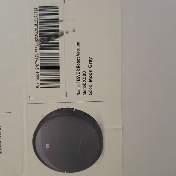 Tesvor Robot Vacuum X500 (New in box) - Picture 4 of 10